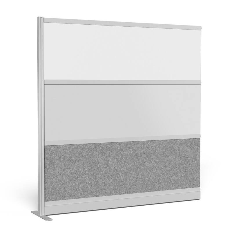 Modular Wall Room Divider System Silver Frame 70" x 70" AddOn Wall